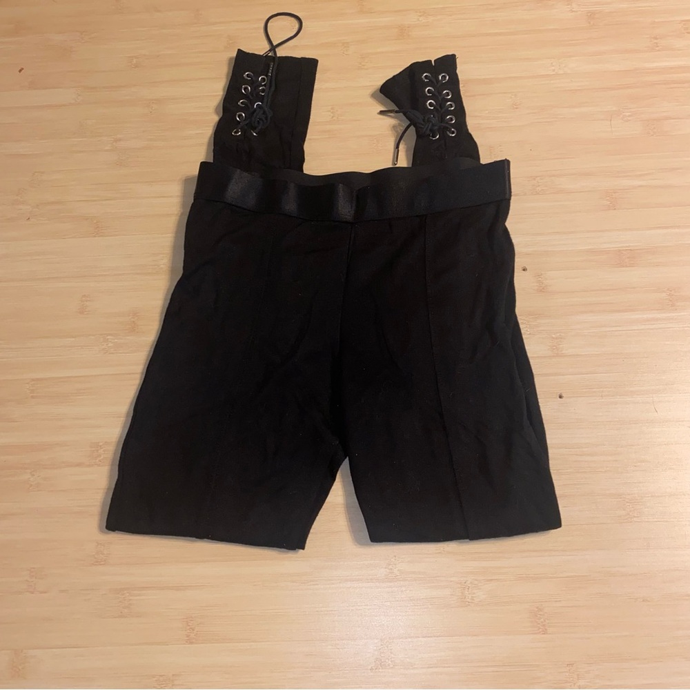 Free People FP Movement Black Lace Up Ankle Leggings Small Balletcore athletic